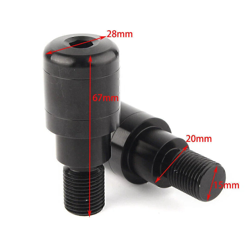 Yamaha MT-07 MT-09 MT-10 Red Handle Bar End 7/8" Handgrip Plugs (2014-2023)