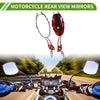 M8/M10 1 Set Motorcycle Rear View Mirrors Oval Shape Red Aluminum Alloy Plastic