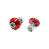 Universal Red Metal Motorcycle Windscreen License Plate M6 Bolts 4Pcs