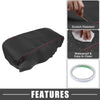 Center Console Armrest Cover Dodge Charger (2008-2010) Black Red Stitches