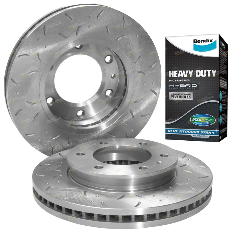 Ford Ranger Front Slotted Dimpled Disc Rotors (2011-2019)