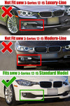 BMW 3-Series Front Bumper Side Fog Light Grill Trims (2012–2015)