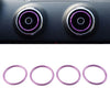 Audi A1 S1 2010-2018 Purple 4 x Air Condition Vent Outlet Inner Ring Trim