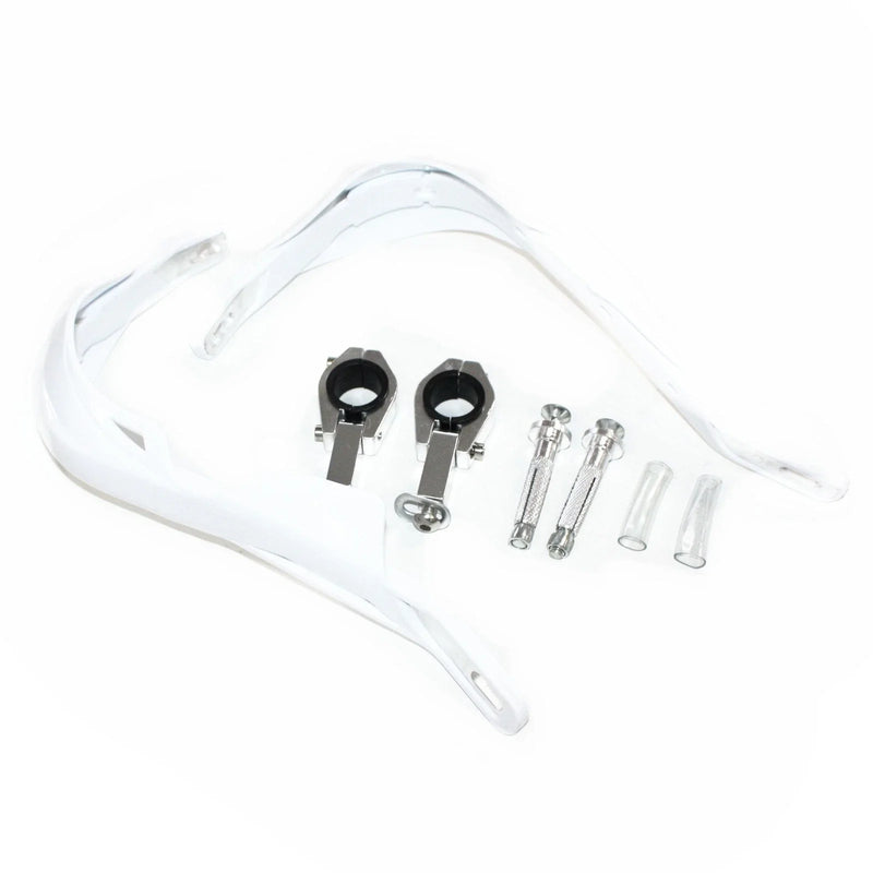 PIT PRO Trail Quad Bike 28mm Heavy Duty White Alloy Handle Bar Hand Guards
