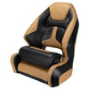 Relaxn Mako Series Premium Bucket Boat Seat Black Carbon/Tan + Cover