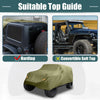 Jeep Wrangler JK JL 2 Door Waterproof Dark Green SUV Car Cover (07-21)
