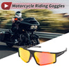 Motorcycle 1 Pc Motorcycle Riding Goggles Red Lens Black Frame Tri-acetel Cellulose