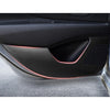Hyundai Elantra Carbon Fiber PU Leather Door Anti-Kick Guard Pad Trim (21–24)