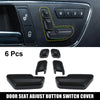 Mercedes Benz B180 B250 6 x Black Door Seat Adjust Button Switch Covers