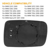 BMW 325Ci 760Li Mirror Glass Heated with Backing Plate LH Left Side