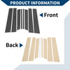 Ford Territory (2019-2021) Carbon Fiber Black 8pcs Door Pillar Window Trim
