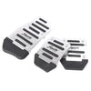 Universal Manual Silver Anti-Slip Foot Rest Throttle Brake Clutch Pedal
