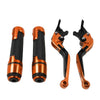 Ducati Monster Orange Extendable Brake Clutch Levers Grip Set (2008-2015)