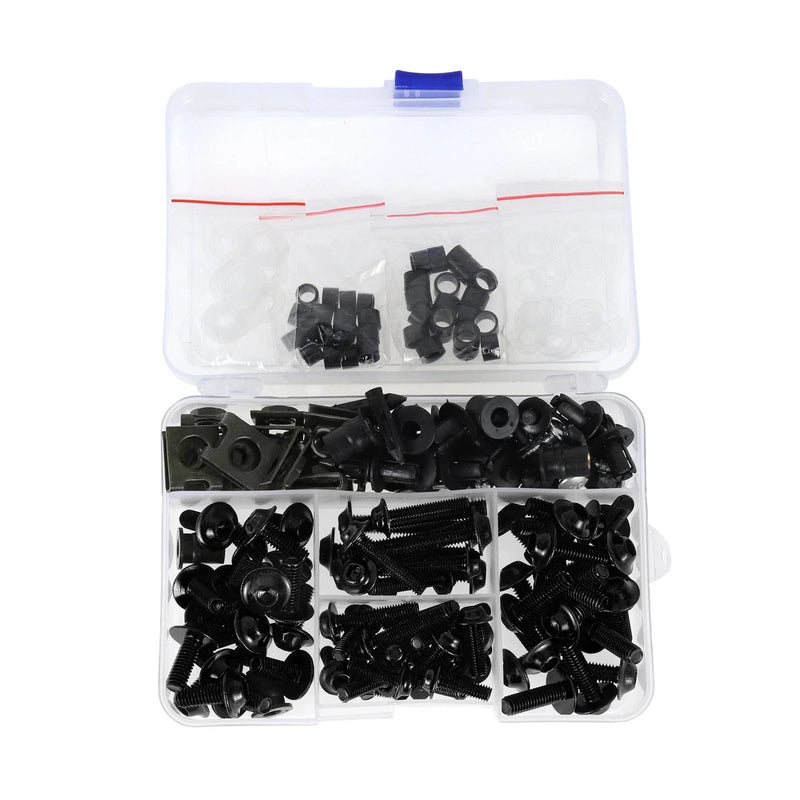 Kawasaki Stainless Steel Rubber Black Windshield Bolts