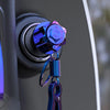 CNC Decorative Motorcycles Key Head Cover Burn Blue