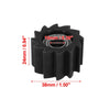 Motorcycle 10mm Hole Chain Roller Pulley Tensioner Black Serrated