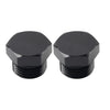 Universal 2 x Aluminum 8AN Block Off Cap ORB Plug Male Fitting Adapters