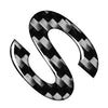 Window Door Wall Carbon Black Car Badge Emblem Alphabet Letters Decals Stickers