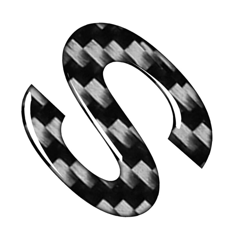 Window Door Wall Carbon Black Car Badge Emblem Alphabet Letters Decals Stickers