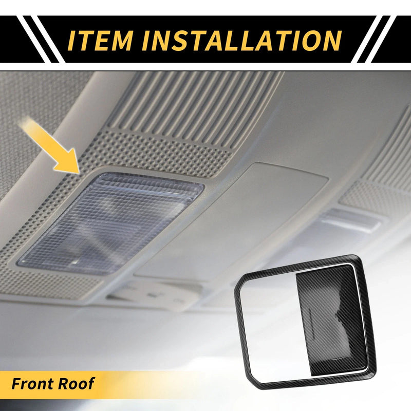 Toyota Tundra Set Carbon Fiber Roof Reading Light Cover Trim (22-24)