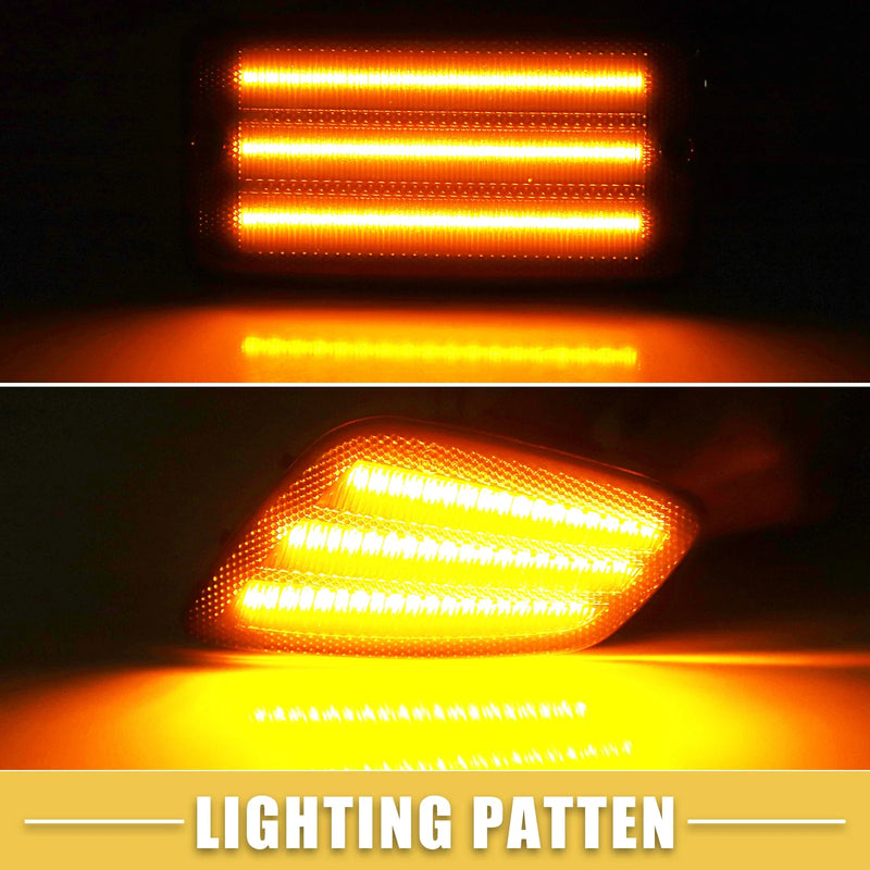 Jeep Front LED Side Marker Light 2 x Amber Lens (55155629AC)