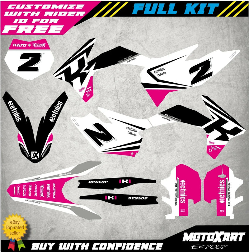 KTM SXF 250 450 Decal Kit SPRINT PINK Stickers (2011-2012)
