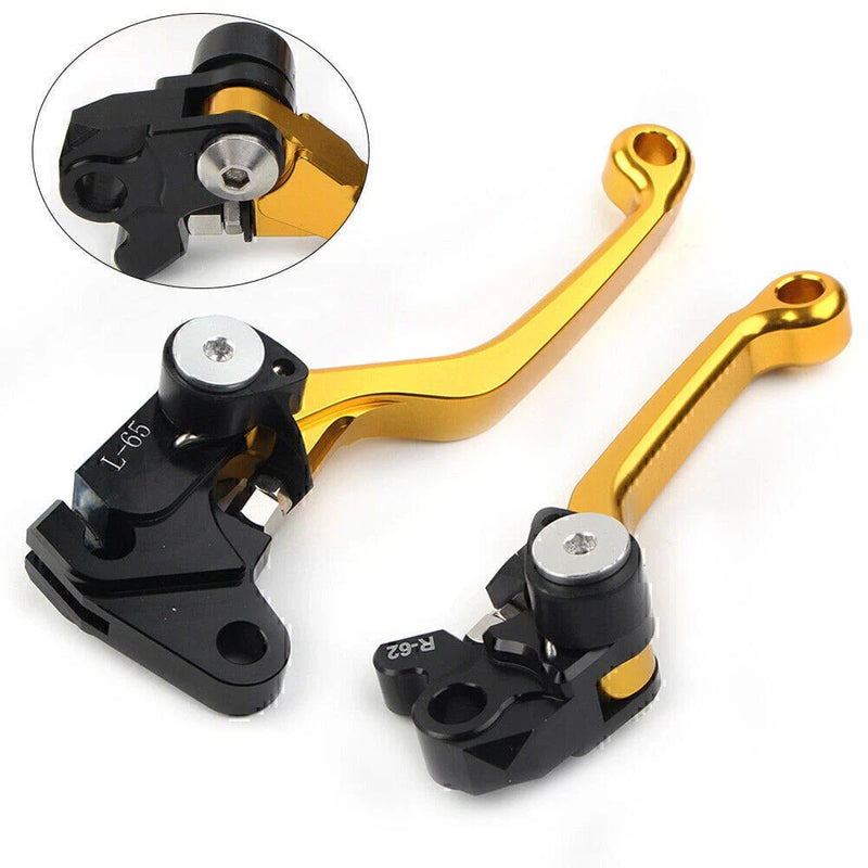 YAMAHA WR 250F WR 450F Gold Pivot Brake Clutch Levers (2001-2016)