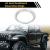 Jeep Wrangler JL JLU (2018-2020) - 4 Pcs AC Vent Dashboard Decor Rings