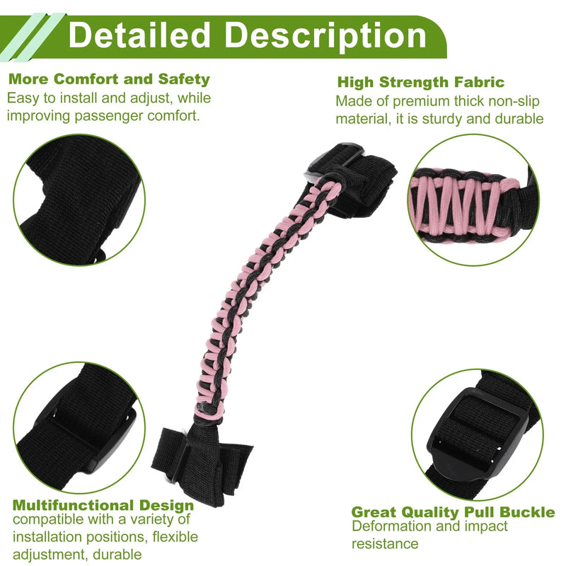 Jeep Wrangler Pink Roll Bar Grab Handles (2024-2025)