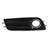 Audi A4 B8 S4 Front Bumper Fog Light Grille Cover with Chrome Ring (2008-2012)