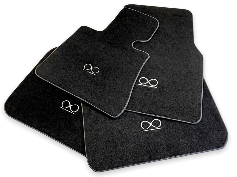 Rolls Royce Ghost 2010-2019 Black Badge with Fluorescent Logo Floor Mats