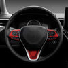 Toyota Corolla 3 x Red Steering Wheel Cover Trim (2019-2021)