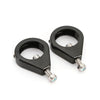 Harley Davidson 39mm Black Fork Mount Turn Signal Relocation Brackets