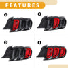 Dodge Ford Mustang (2015-2016) Black OLED Tail Lights Assembly