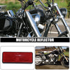 Motorcycle 2 x 87.5mm Red Rectangular Reflective Warning Reflector