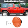 Jeep Wrangler Orange Aluminum Alloy ABS Gas Fuel Tank Cap Cover (2007-2017)