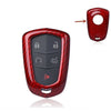 Cadillac CTS ATS V Red Carbon Fiber Key Case Cover (2014-2019)