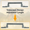 Motorcycle Center Hole Titanium Tone 1 Set Handle Bar Extender Bracket