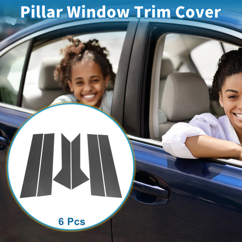 Ford Mondeo Fusion (2013-2023) Carbon Fiber 6pcs Door Pillar Window Trim