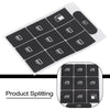 Window Buttons Golf V Passat Sticker Set Black Overlay
