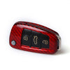 Audi A3 A4 TT Q3 Red Carbon Fiber Key Fob Cover (2013-2020)