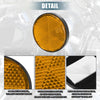 10 x Motorcycle Round Safety Spoke Reflective Self Adhesive Reflector Orange