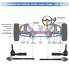 Dodge Ram 1500 2 x Front Outer Tie Rod End Links Kit (2006-2008)