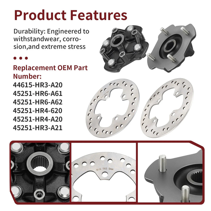 Honda Foreman Rubicon 500 TRX500FA / FM 15-19 Front Wheel Hub & Brake Disc