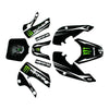 KLX110 Style Fairing Dirt Bike Monster Decals Graphic Stickers