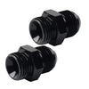 Black Aluminum AN8 Flare to 8AN ORB Male Fitting Adapter w/ O-Rings