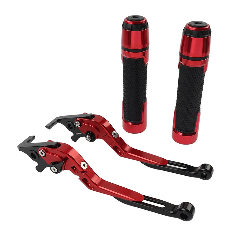 BMW R1200GS R1250GS Red Extendable Brake Clutch Lever Grip Set (2013-2023)