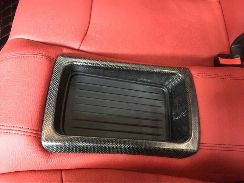 BMW M3 M4 2014+ M2 F87 Dry Carbon Fiber Rear Seat Armrest Storage Box Cover