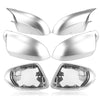 Audi A8 D4 (2010-2017) Silver 6 x Rearview Mirror Cover Caps