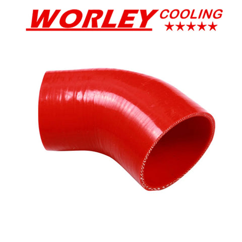 2 x NJ-Silicone 45�� Reducer Elbow Joiner Turbo Hose 2.5"-3"